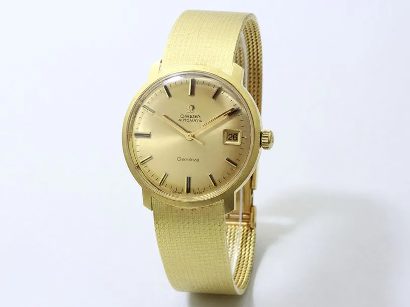 Omega Genève 34.5mm Yellow gold Champagne