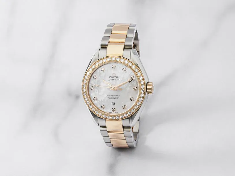 Omega Aqua Terra 231.25.34.20.55.005 35mm Rose gold White