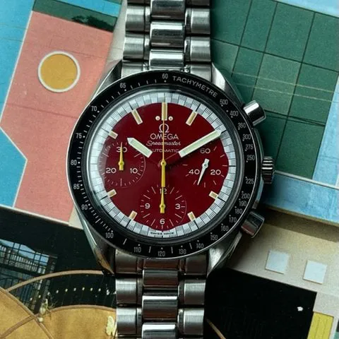 Omega Speedmaster Reduced 3510.61.00 39mm Stainless steel Red