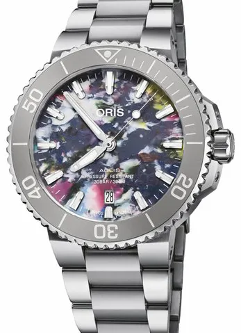 Oris Aquis 01 733 7766 4150 42mm Purple