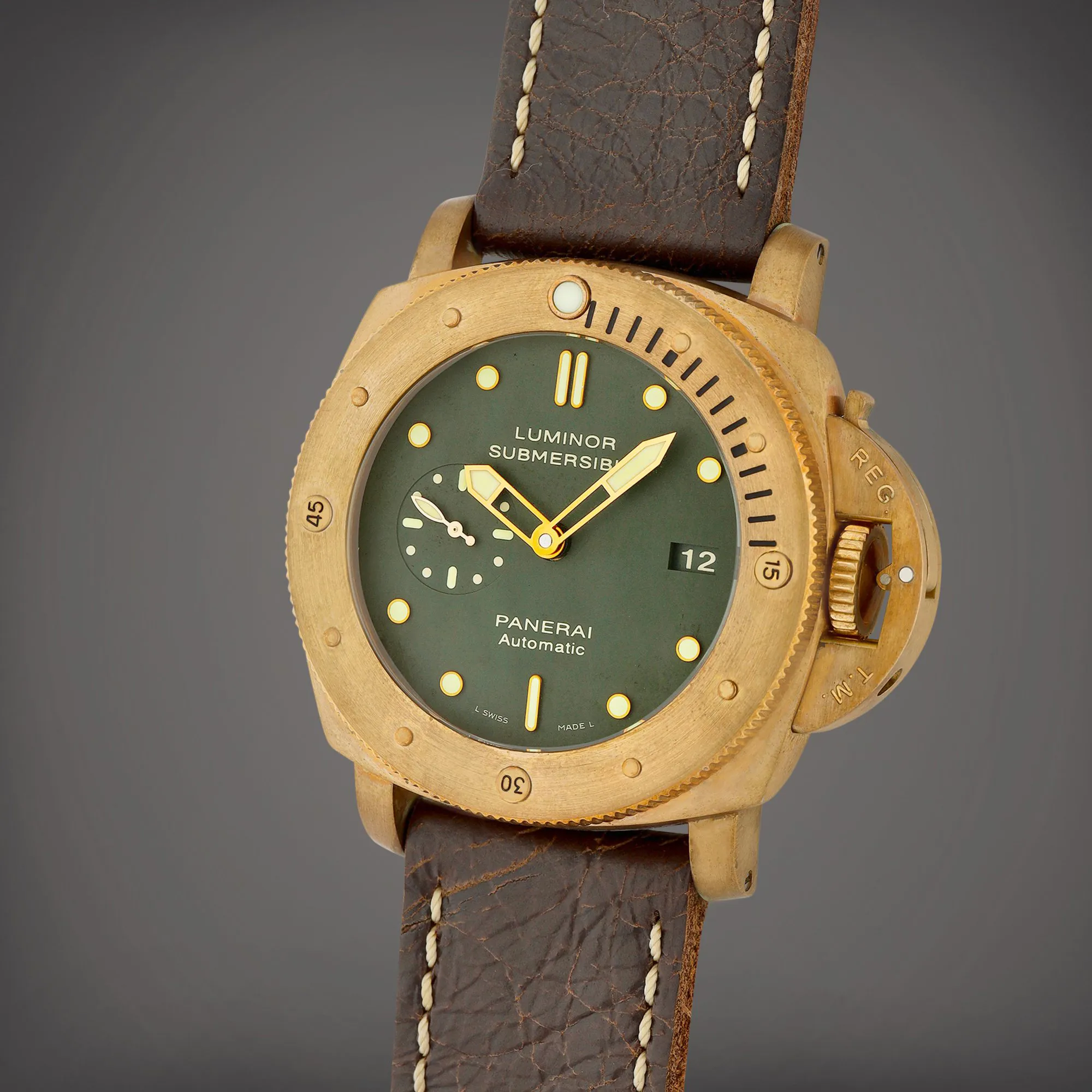 Panerai Luminor Submersible PAM 00382 47mm Bronze and Titanium Green 1