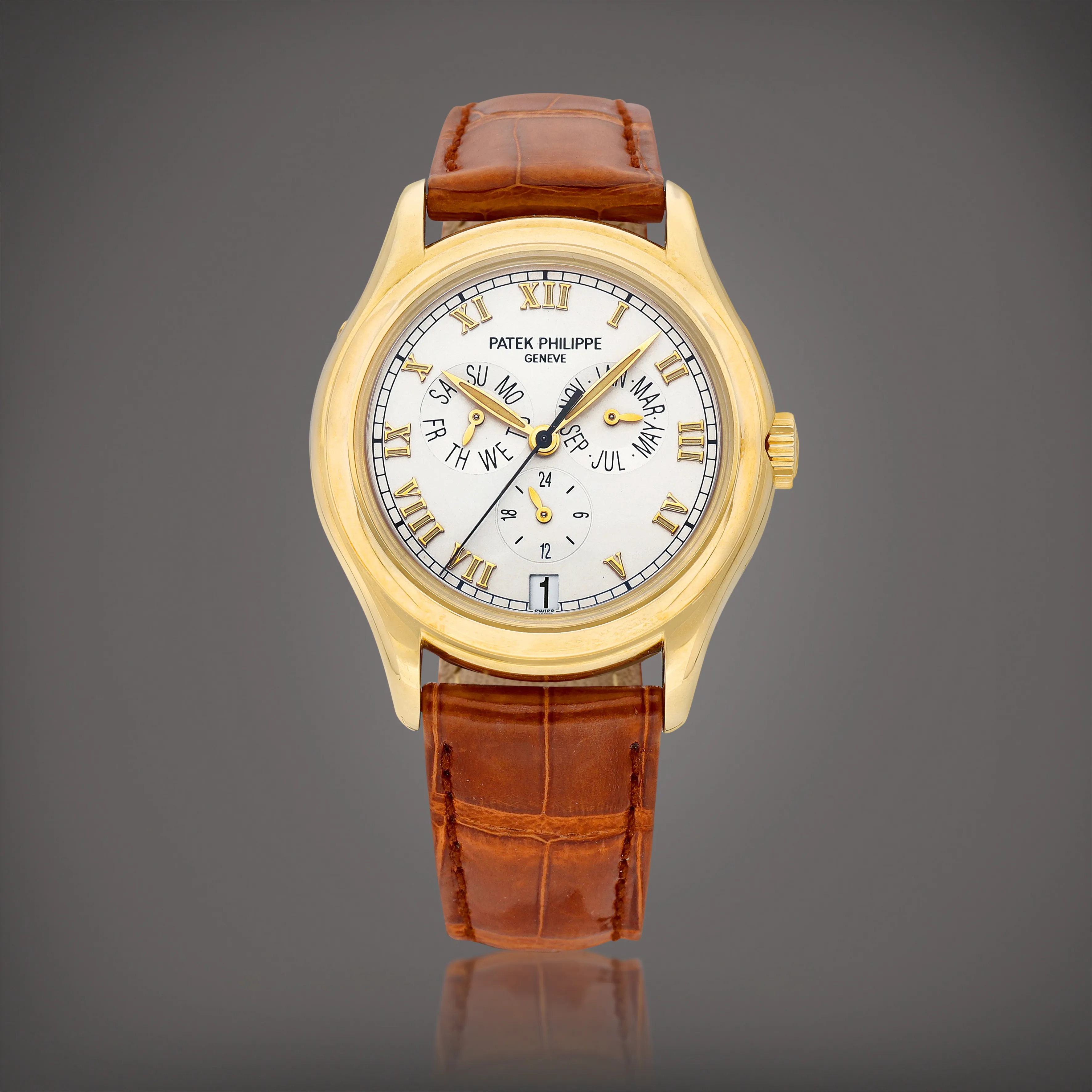 Patek Philippe Annual Calendar 5035 37mm Yellow gold Silver