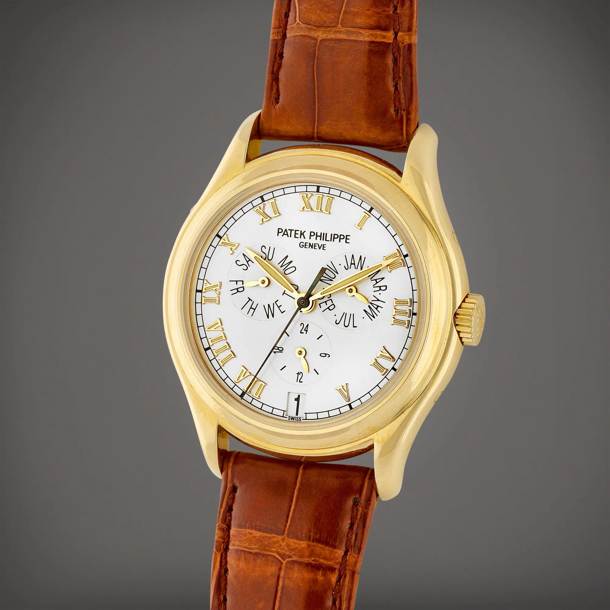 Patek Philippe Annual Calendar 5035 37mm Yellow gold Silver 1