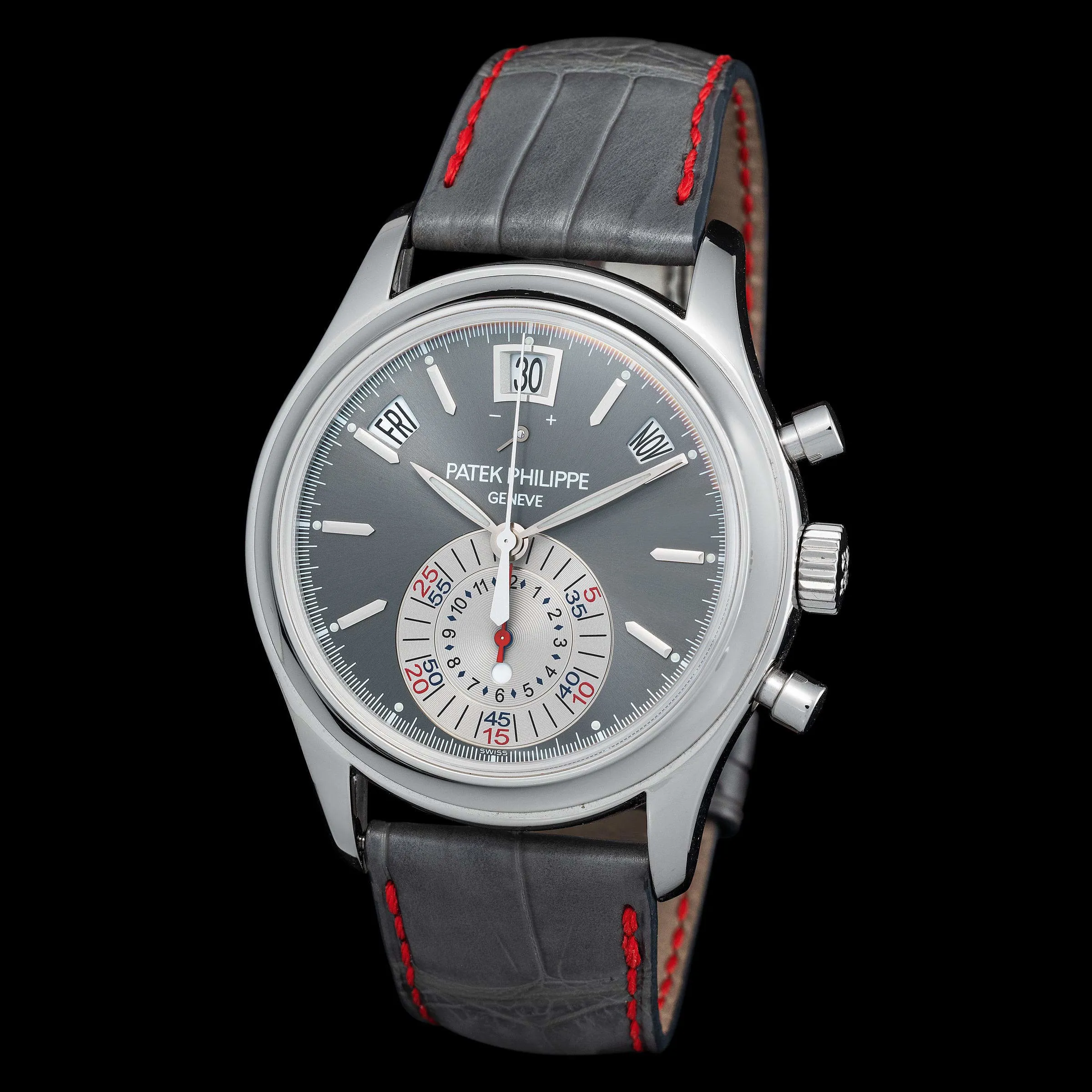 Patek Philippe Annual Calendar Chronograph 5960P 40.5mm Platinum Gray