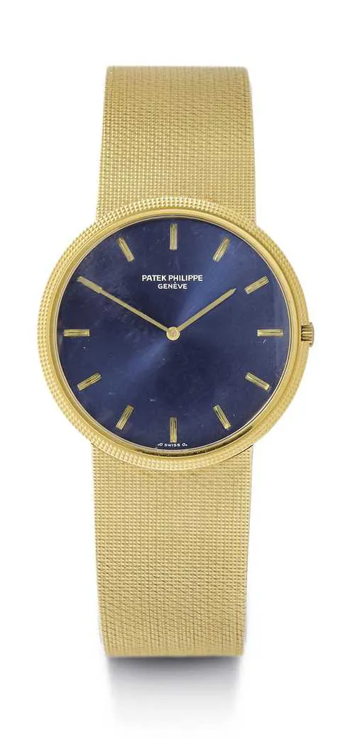 Patek Philippe Calatrava 3588-1 35.5mm Yellow gold Blue and Gold