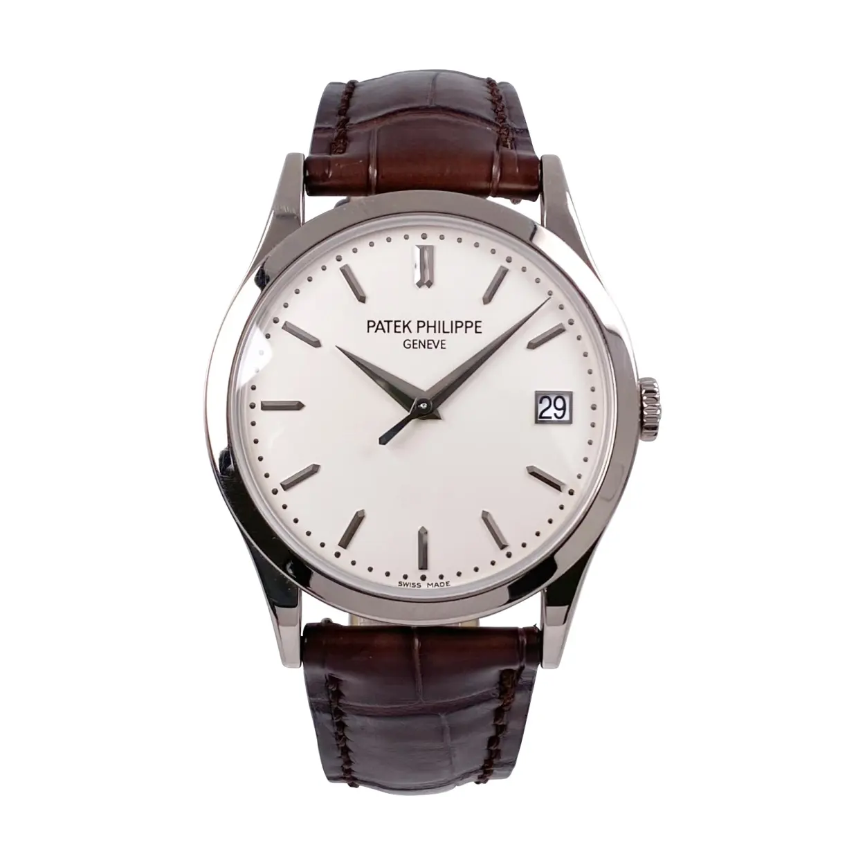 Patek Philippe Calatrava 5296G-010 38mm White gold Silver 11