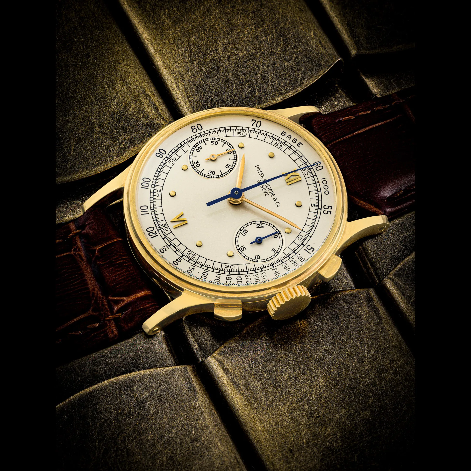 Patek Philippe Chronograph 130 33mm Yellow gold Silver