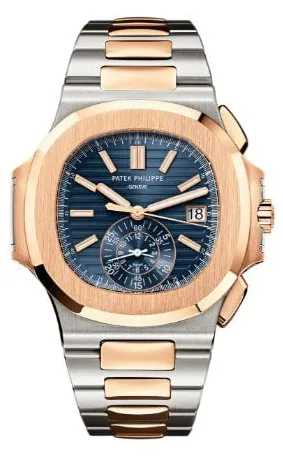 Patek Philippe Nautilus 5980/1AR-001 40.5mm Yellow gold and Stainless steel Blue