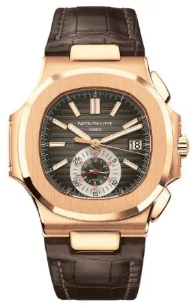 Patek Philippe Nautilus 5980R-001 40.5mm Rose gold Brown