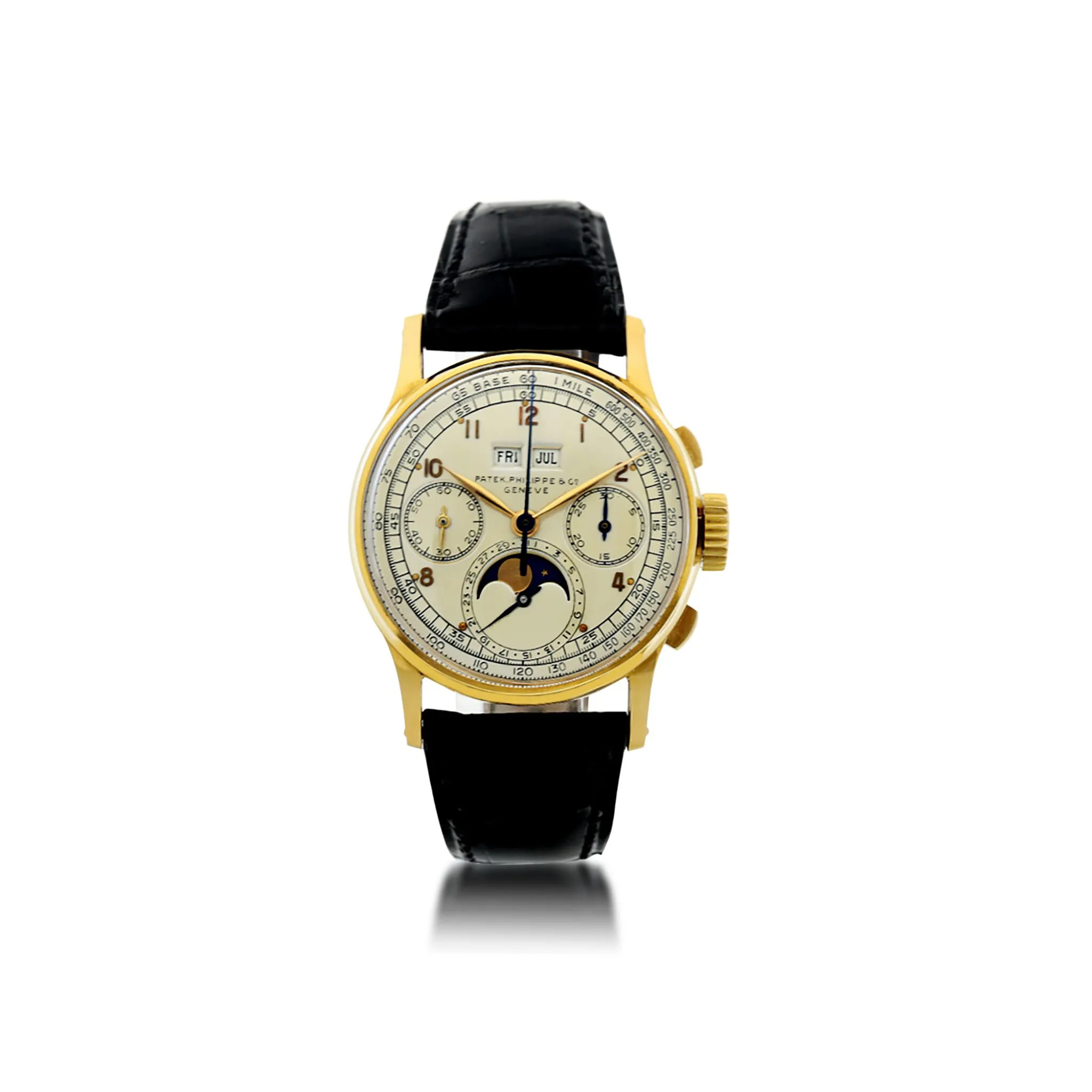 Patek Philippe Perpetual Calendar Chronograph 1518 35mm Yellow gold Silver 1