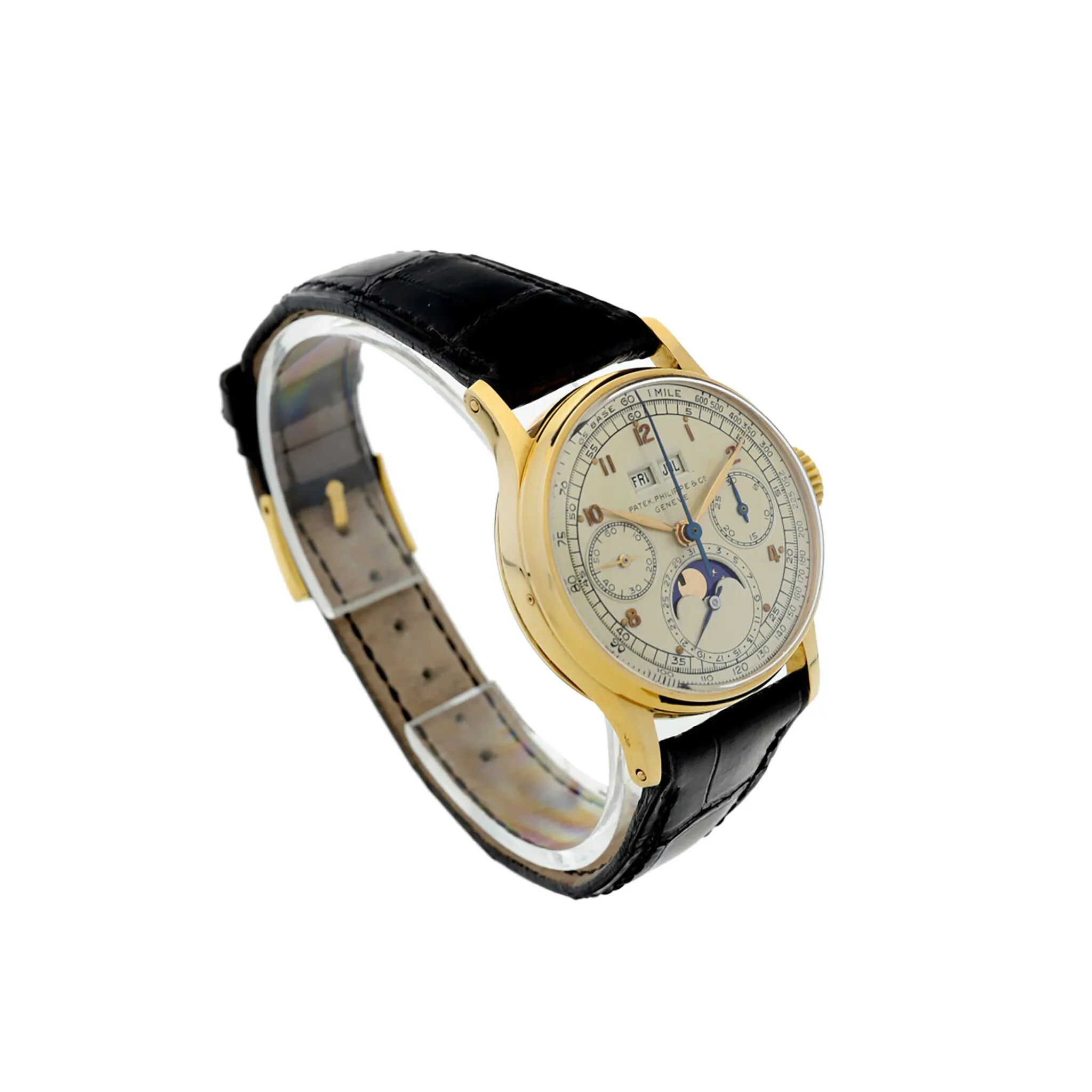 Patek Philippe Perpetual Calendar Chronograph 1518 35mm Yellow gold Silver 3