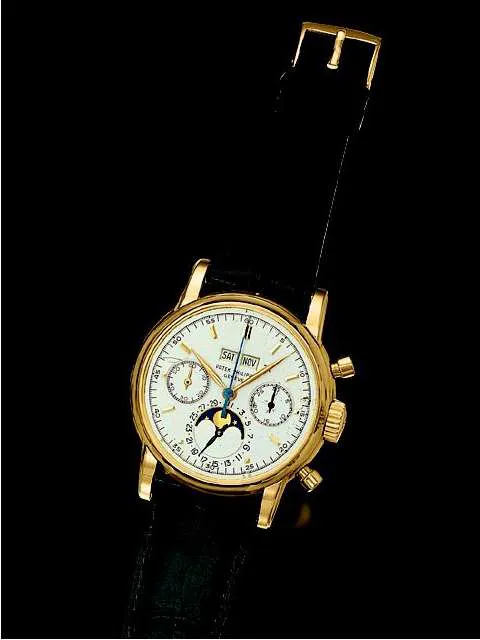 Patek Philippe Perpetual Calendar Chronograph 2499 38mm Yellow gold Silver