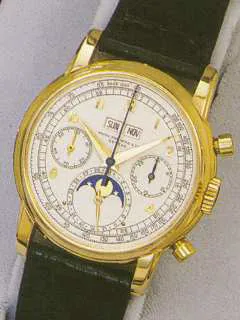 Patek Philippe Perpetual Calendar Chronograph 2499 37mm Yellow gold Silver