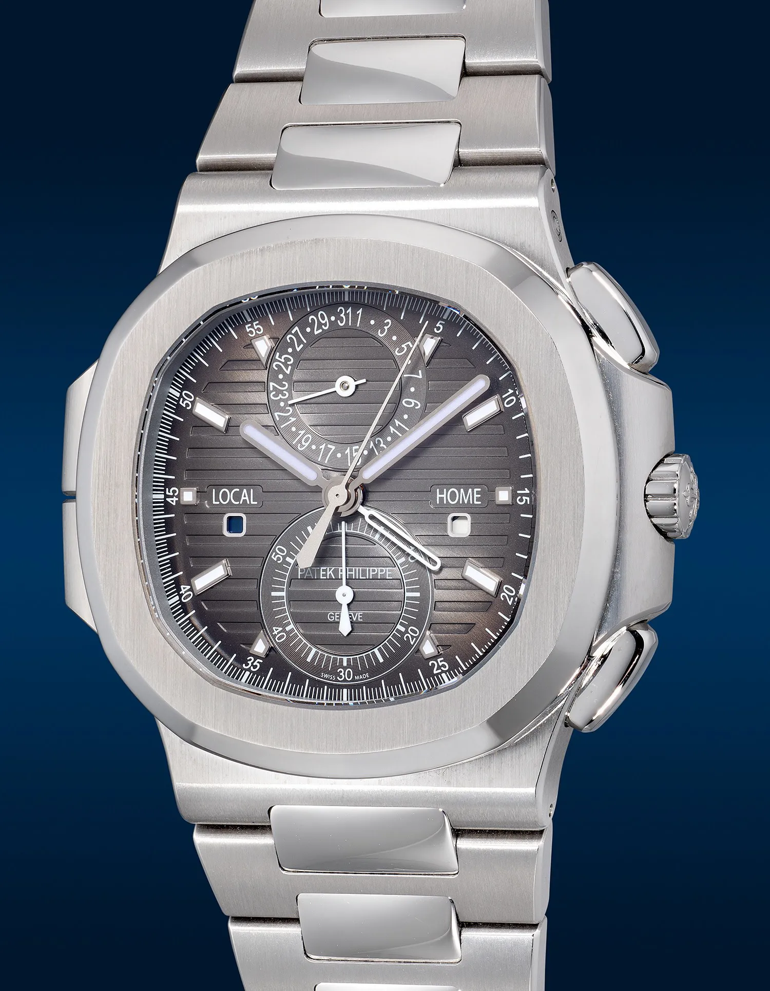 Patek Philippe Travel Time 5990/1A-001 40.5mm Stainless steel Gray