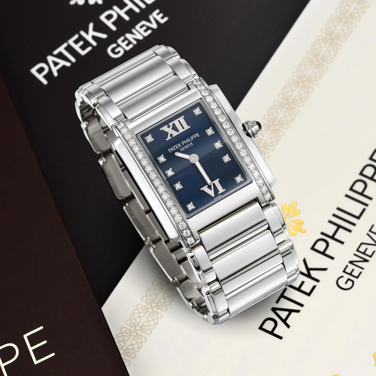 Patek Philippe Twenty~4 4910/10A-012 25mm Stainless steel Blue