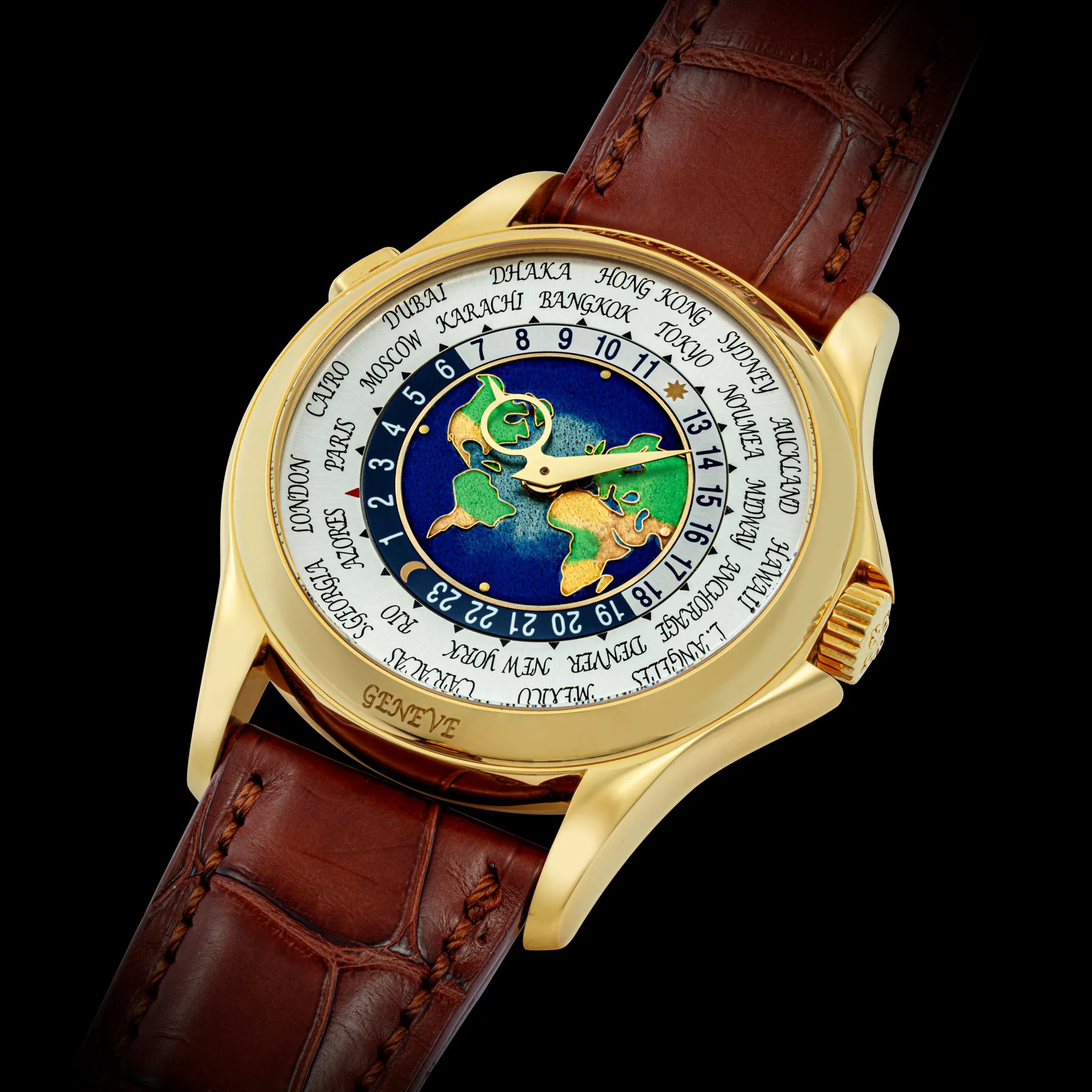 Patek Philippe World Time 5131J 39.5mm Yellow gold Enamel 1