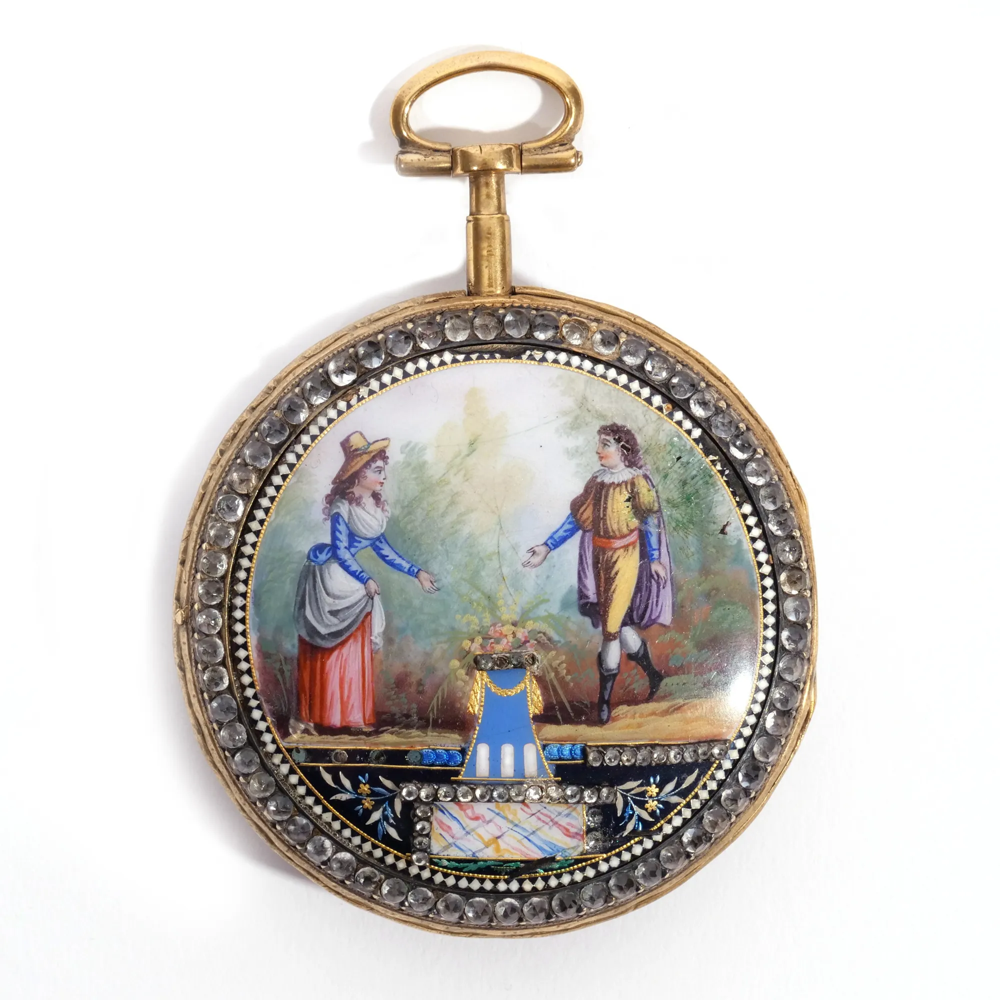 Philippe Terrot 56mm Gilt-metal and Enamel White