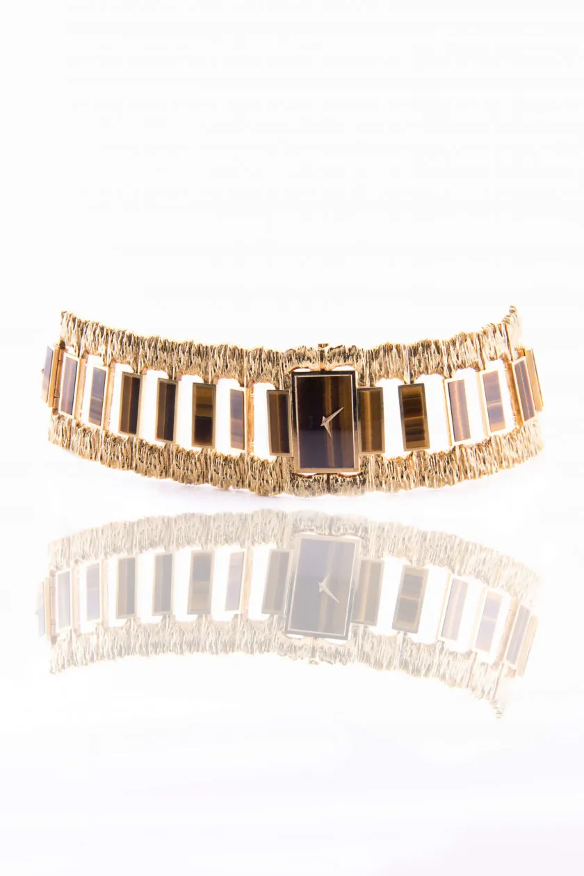 Piaget 9212 D76 18mm Yellow gold Eye of tiger 1