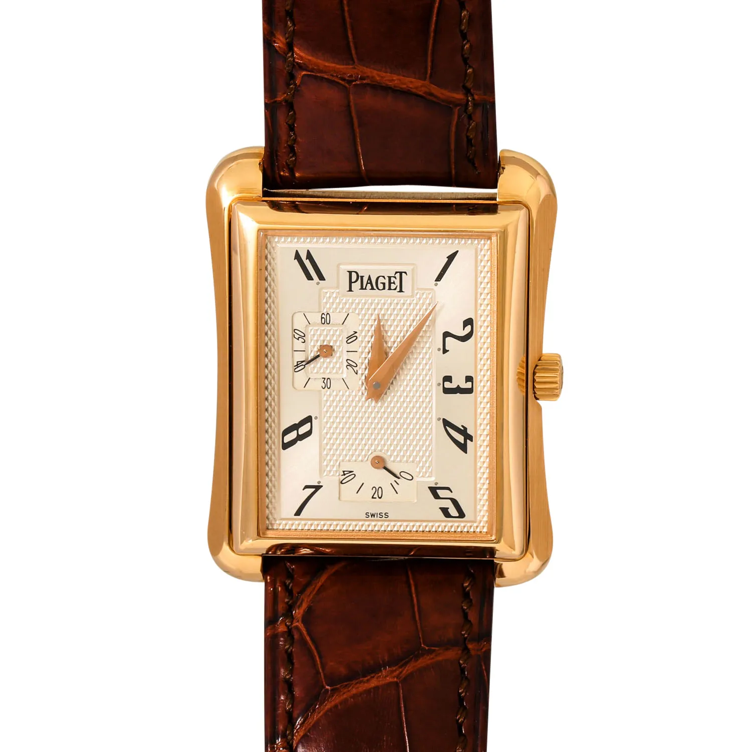 Piaget Emperador 18900 29mm Yellow gold silvered guilloché eccentric