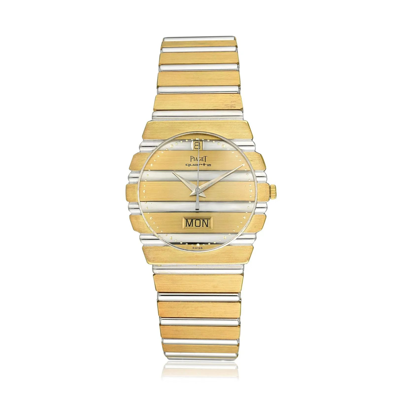 Piaget Polo 15562C701 32mm White gold and Yellow gold Two-tone gilt/silvered