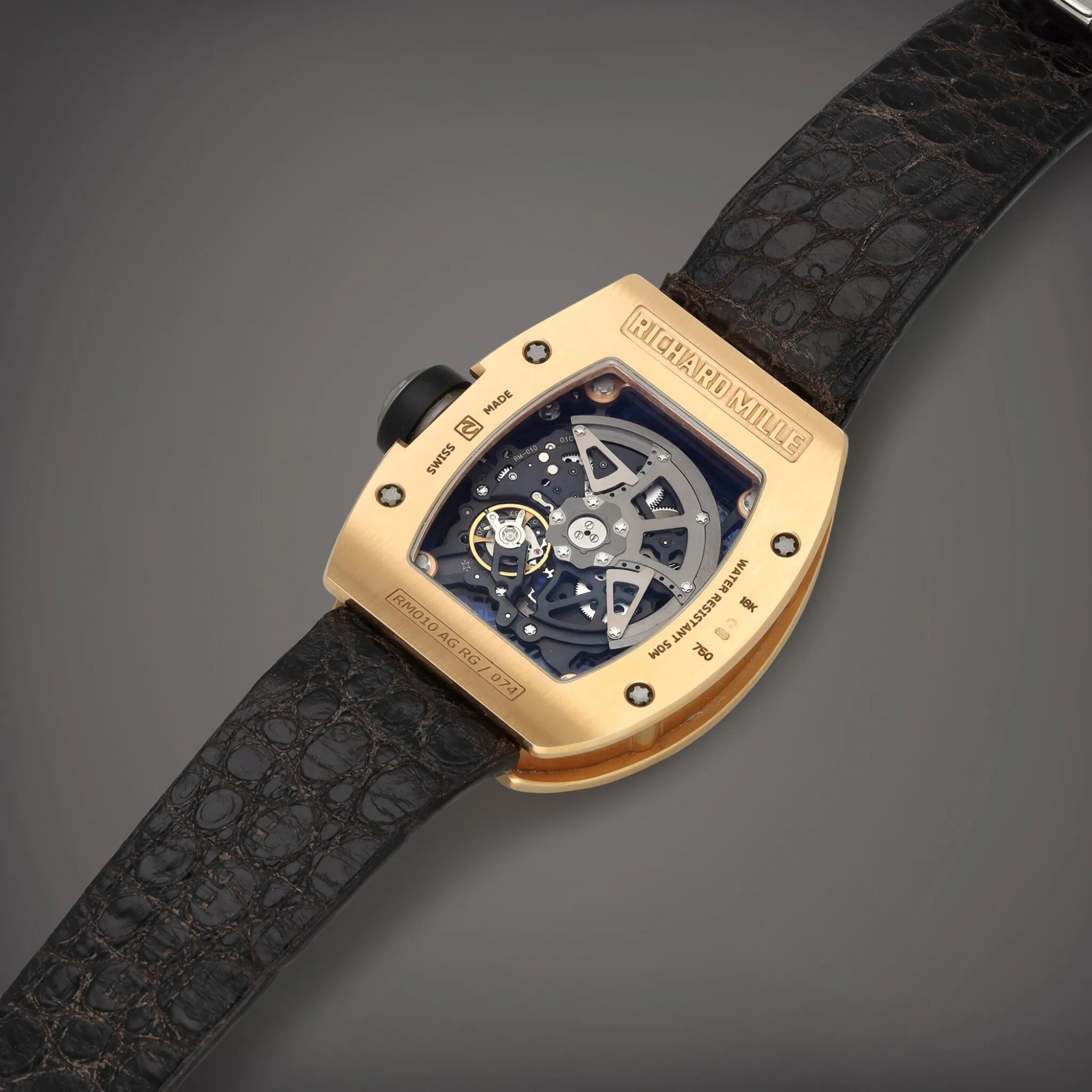 Richard Mille RM 010 RM 010 39mm Rose gold Semi-skeletonized 2