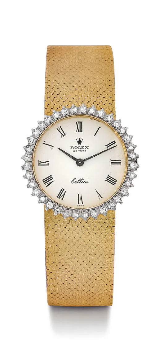 Rolex Cellini 3810 28mm Yellow gold and Diamond White