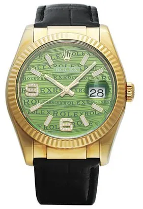 Rolex Datejust 116138 36mm Yellow gold Green