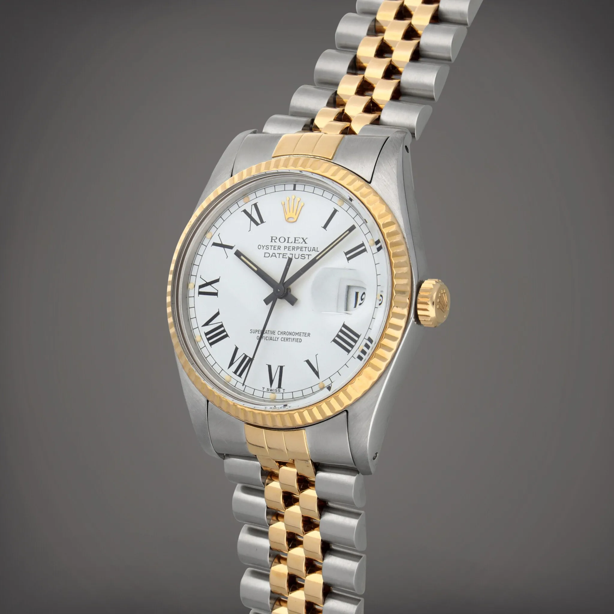 Rolex Datejust 36 16013 36mm Yellow gold and stainless steel White 1