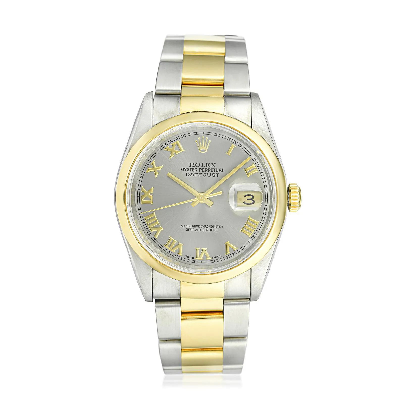 Rolex Datejust 36 16203 36mm Yellow gold and Stainless steel Gray