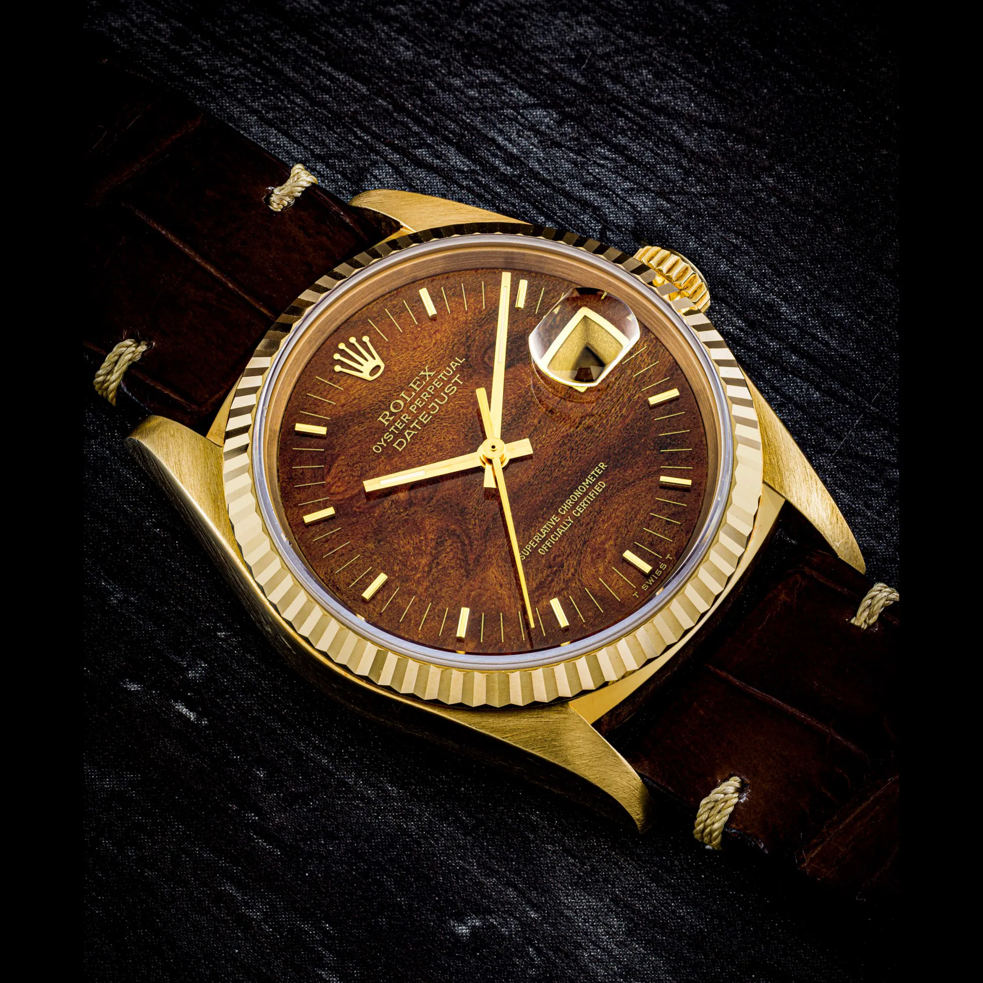 Rolex Datejust 36 16238 36mm Yellow gold Brown