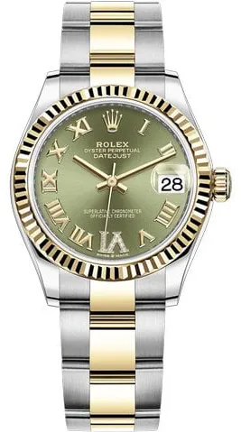 Rolex Datejust 31 278273 31mm Yellow gold and Stainless steel Green