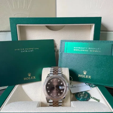 Rolex Datejust 41 126331 41mm Yellow gold and Stainless steel Brown