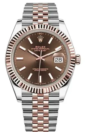 Rolex Datejust 41 126331-0002 41mm Oystersteel and Everose gold Brown