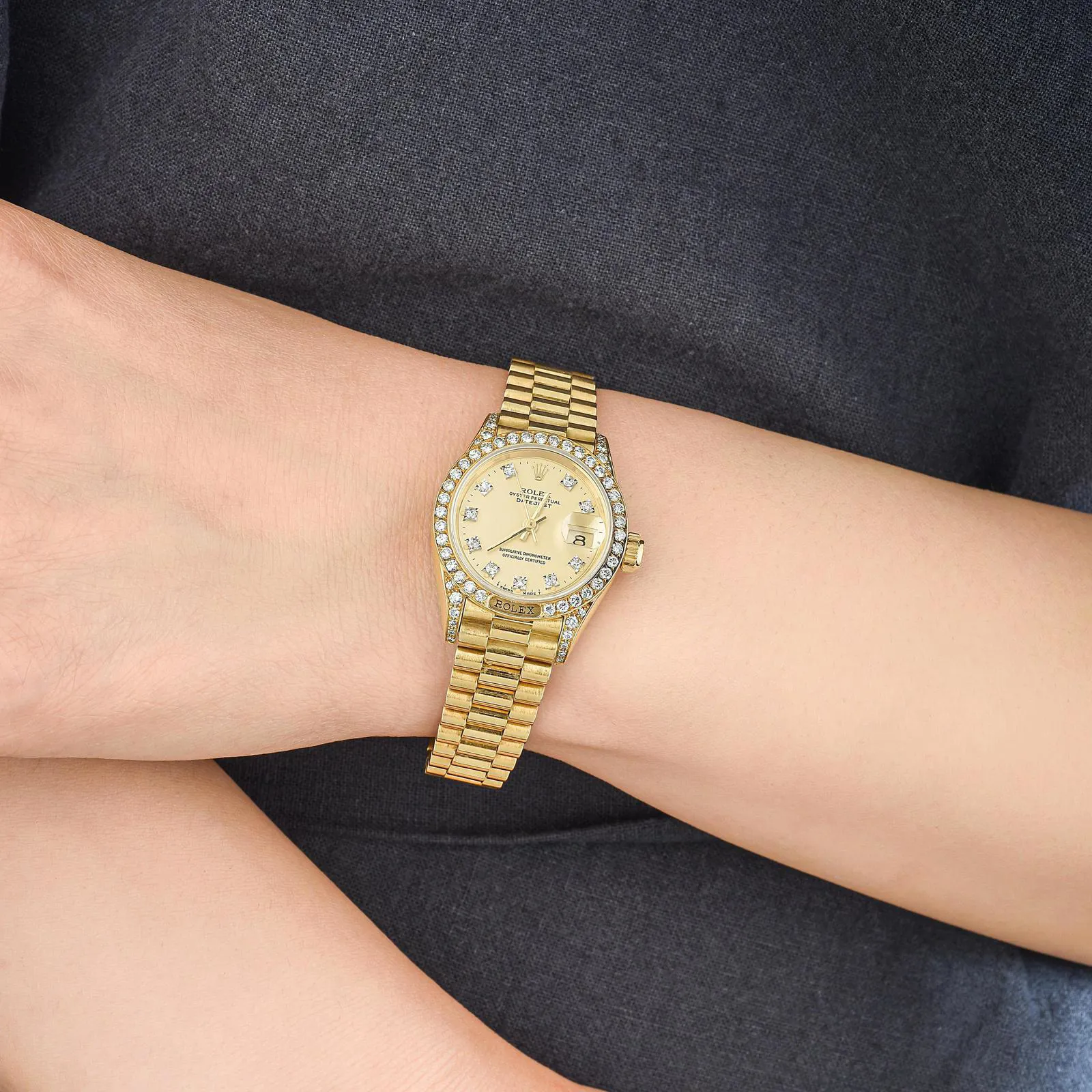 Rolex Lady-Datejust 6913 26mm Yellow gold Champagne 3