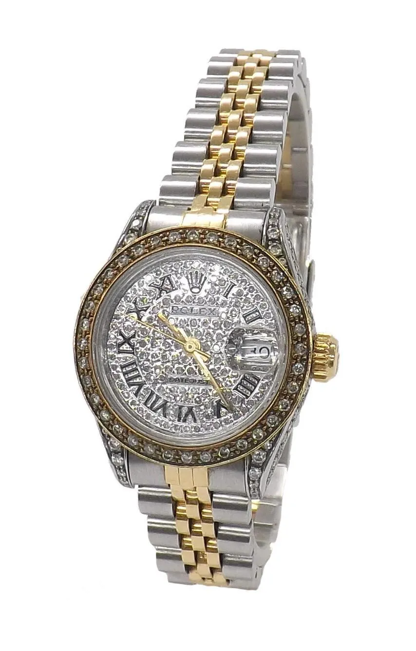Rolex Lady-Datejust 69163 26mm Yellow gold and stainless steel Diamond