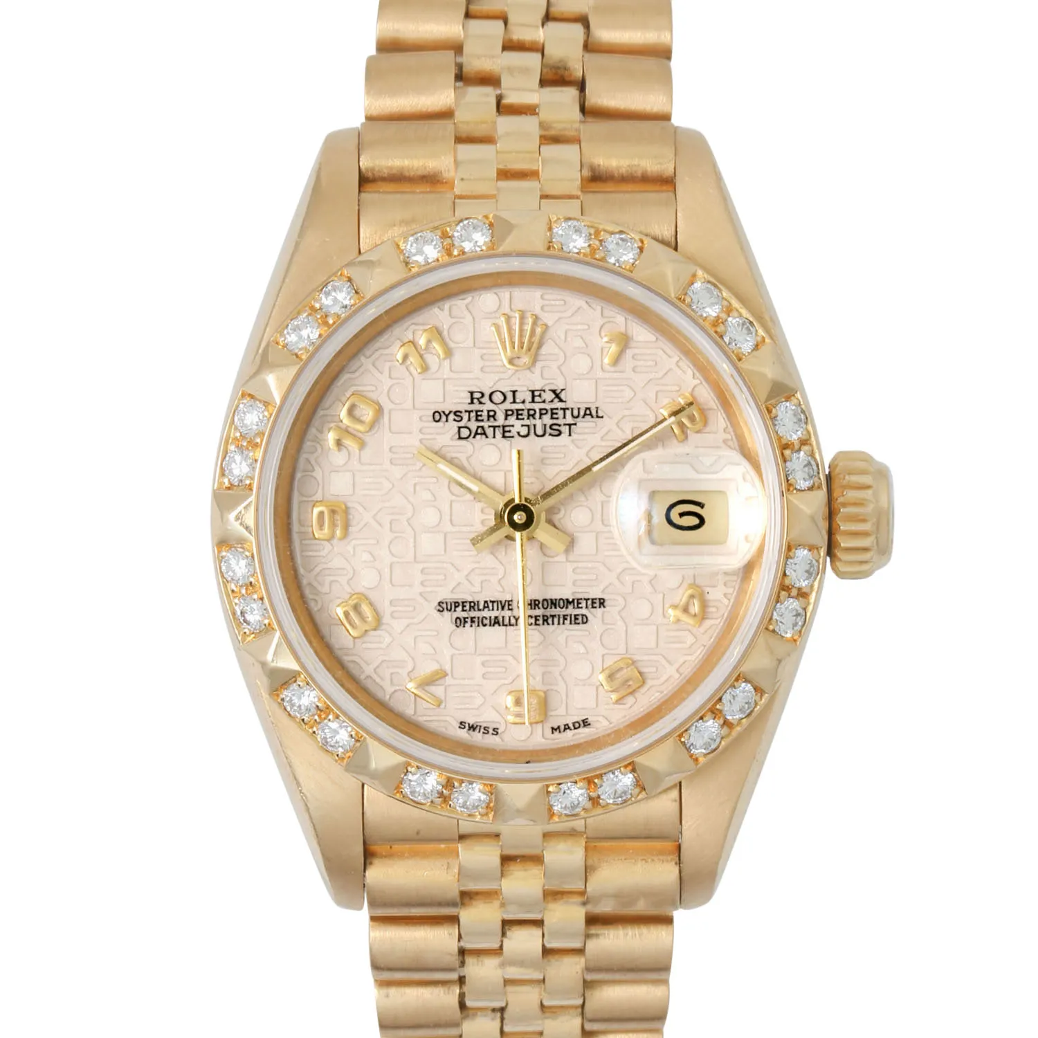 Rolex Lady-Datejust 69258 26mm Yellow gold Cream