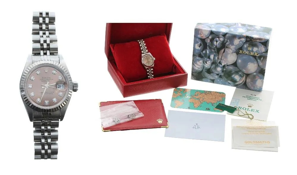 Rolex Lady-Datejust 79174 26mm White gold Salmon 1