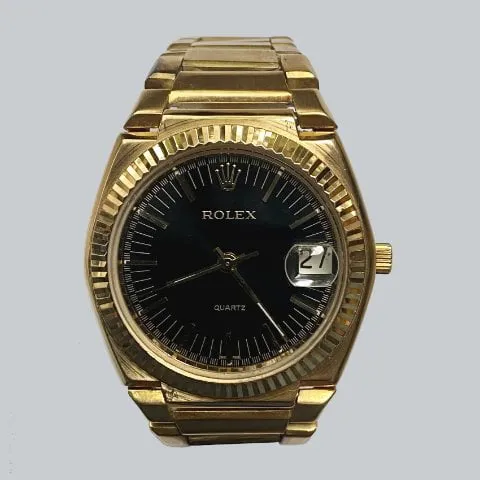 Rolex Datejust Oysterquartz 5100 39mm Yellow gold Black