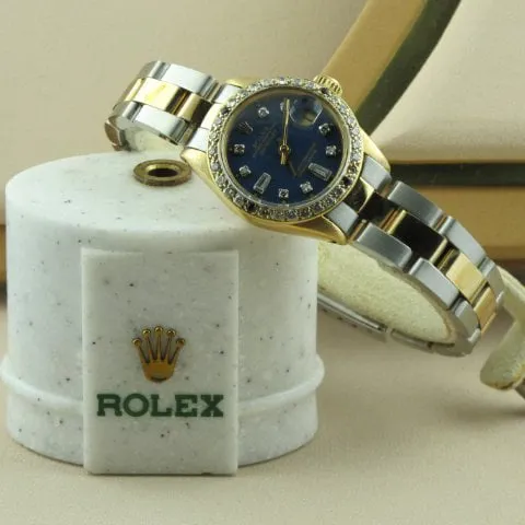 Rolex Lady-Datejust 6927 31mm Yellow gold Blue