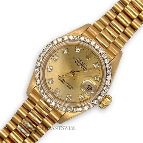 Rolex Lady-Datejust 69138 26mm Yellow gold Champagne