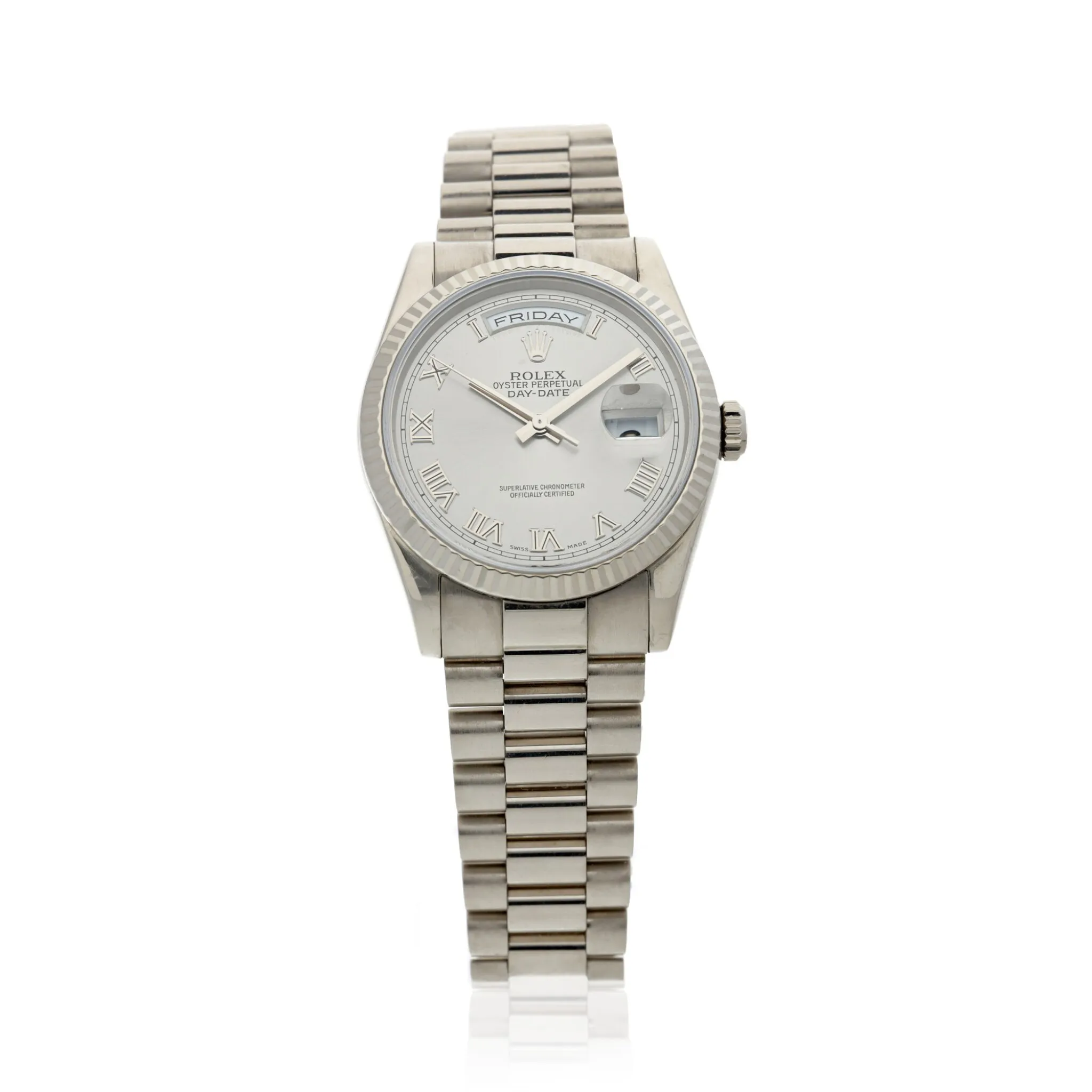 Rolex Day-Date 36 118239 35mm White gold Silver