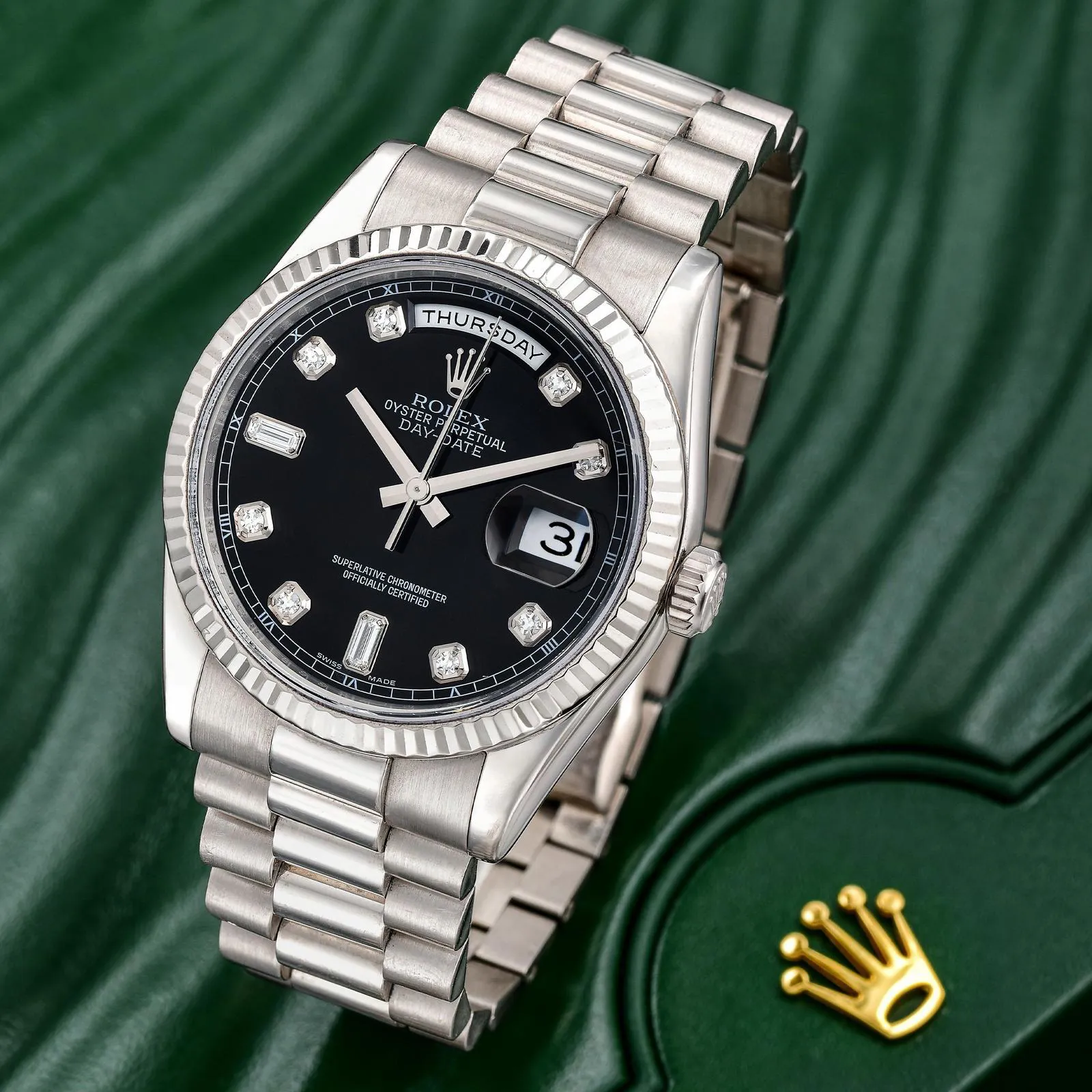 Rolex Day-Date 36 118239 36mm White gold Black