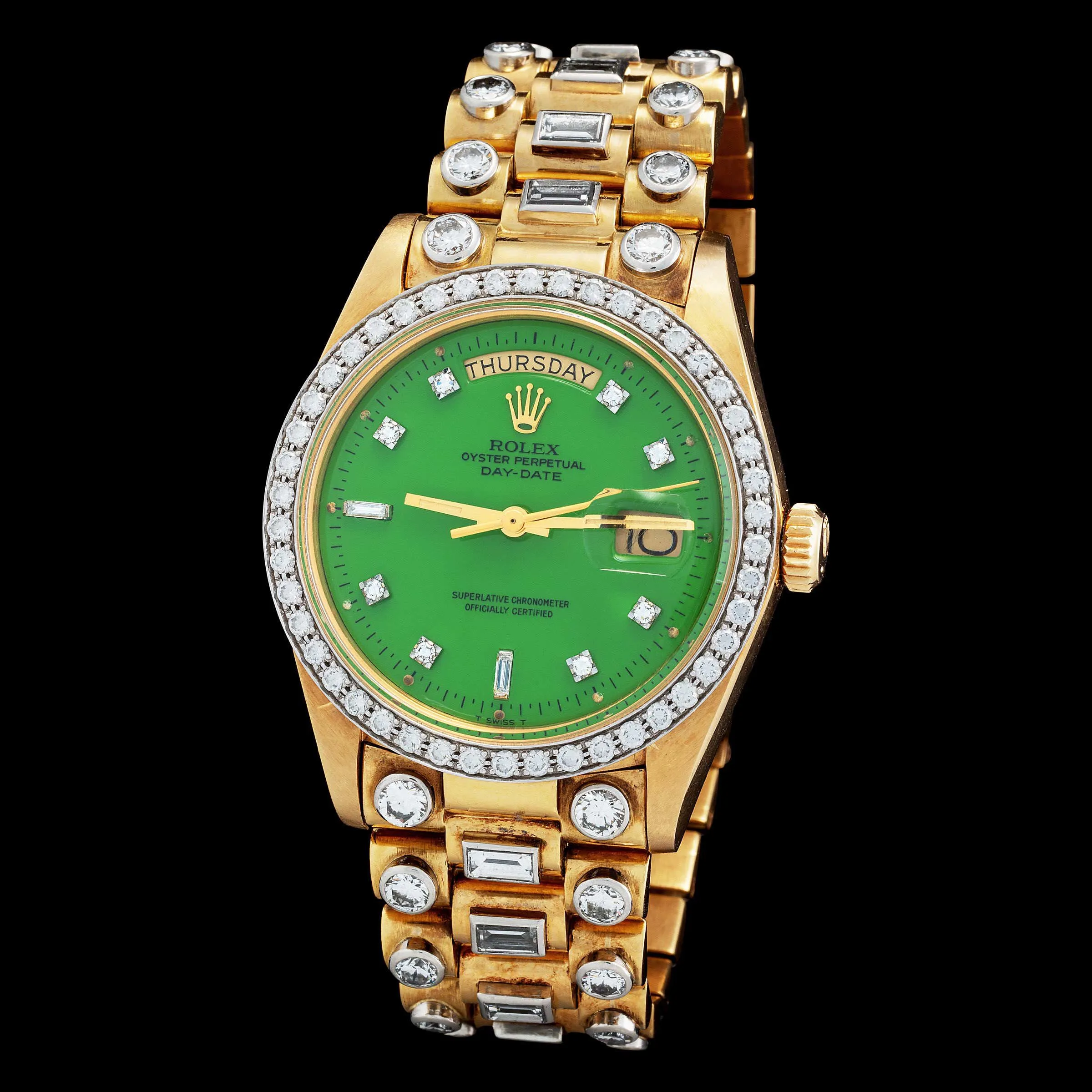 Rolex Day-Date 36 1804 36mm Yellow gold Green