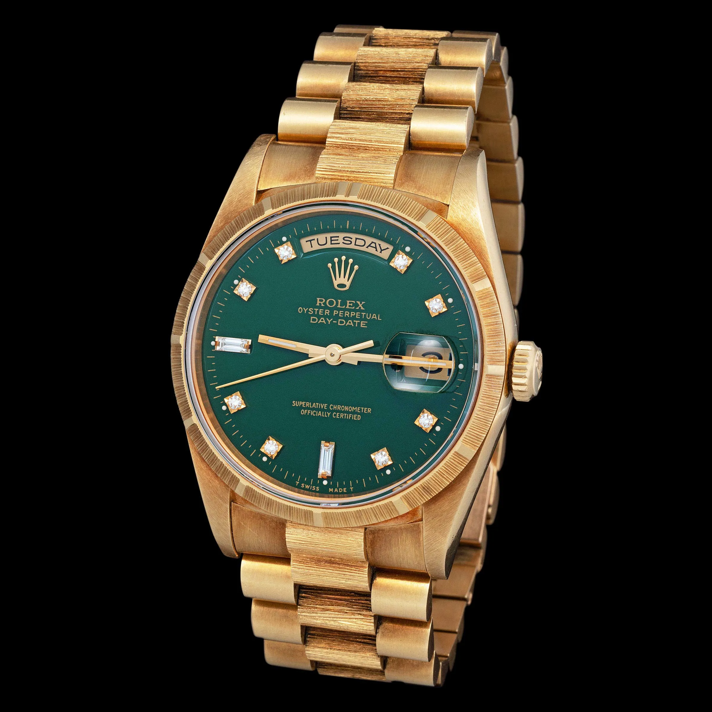 Rolex Day-Date 36 18248 36mm Yellow gold Green