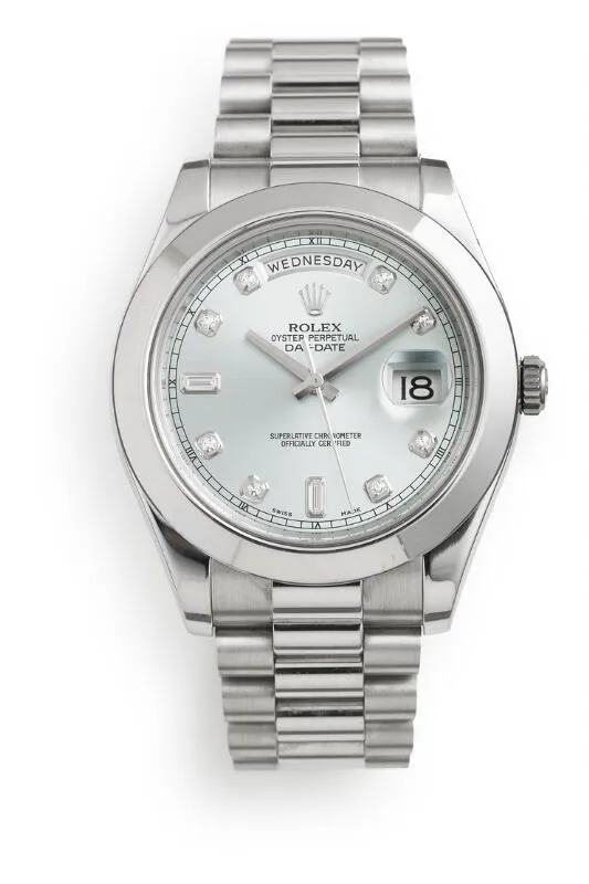 Rolex Day-Date II 218206 41mm Platinum Silver