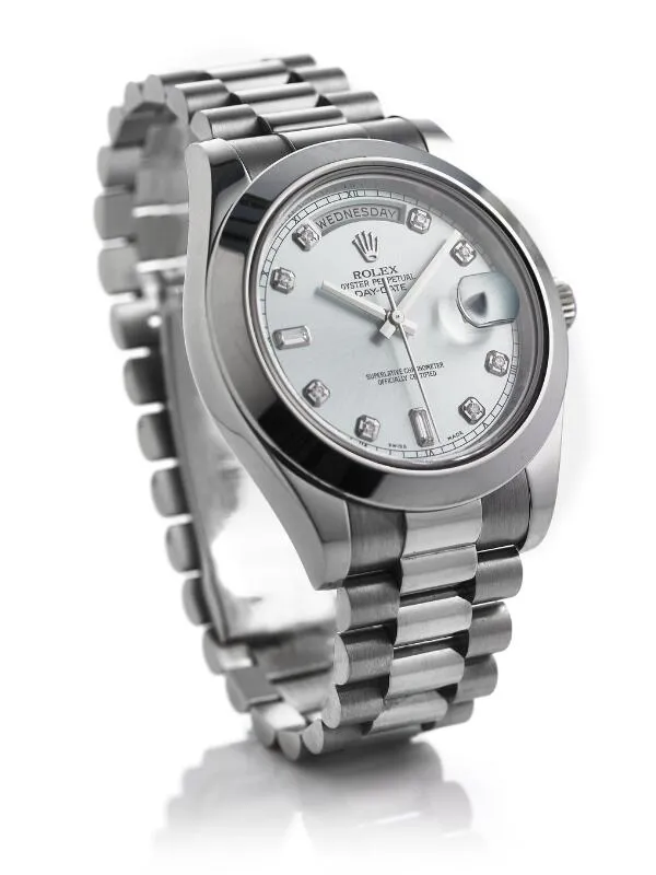 Rolex Day-Date II 218206 41mm Platinum Silver 2