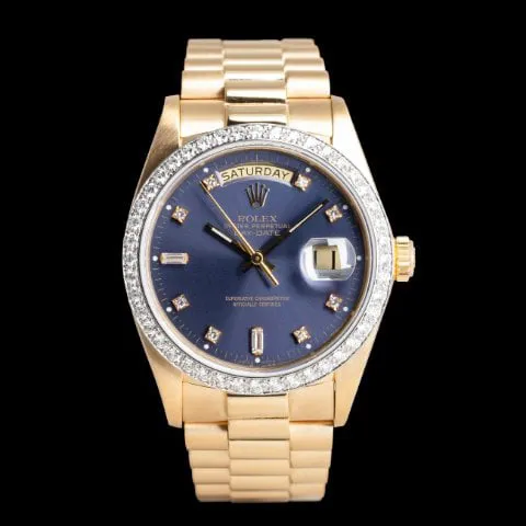 Rolex Day-Date 36 18048 36mm Yellow gold Blue