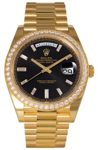 Rolex Day-Date 40 228348RBR 40mm Yellow gold Black