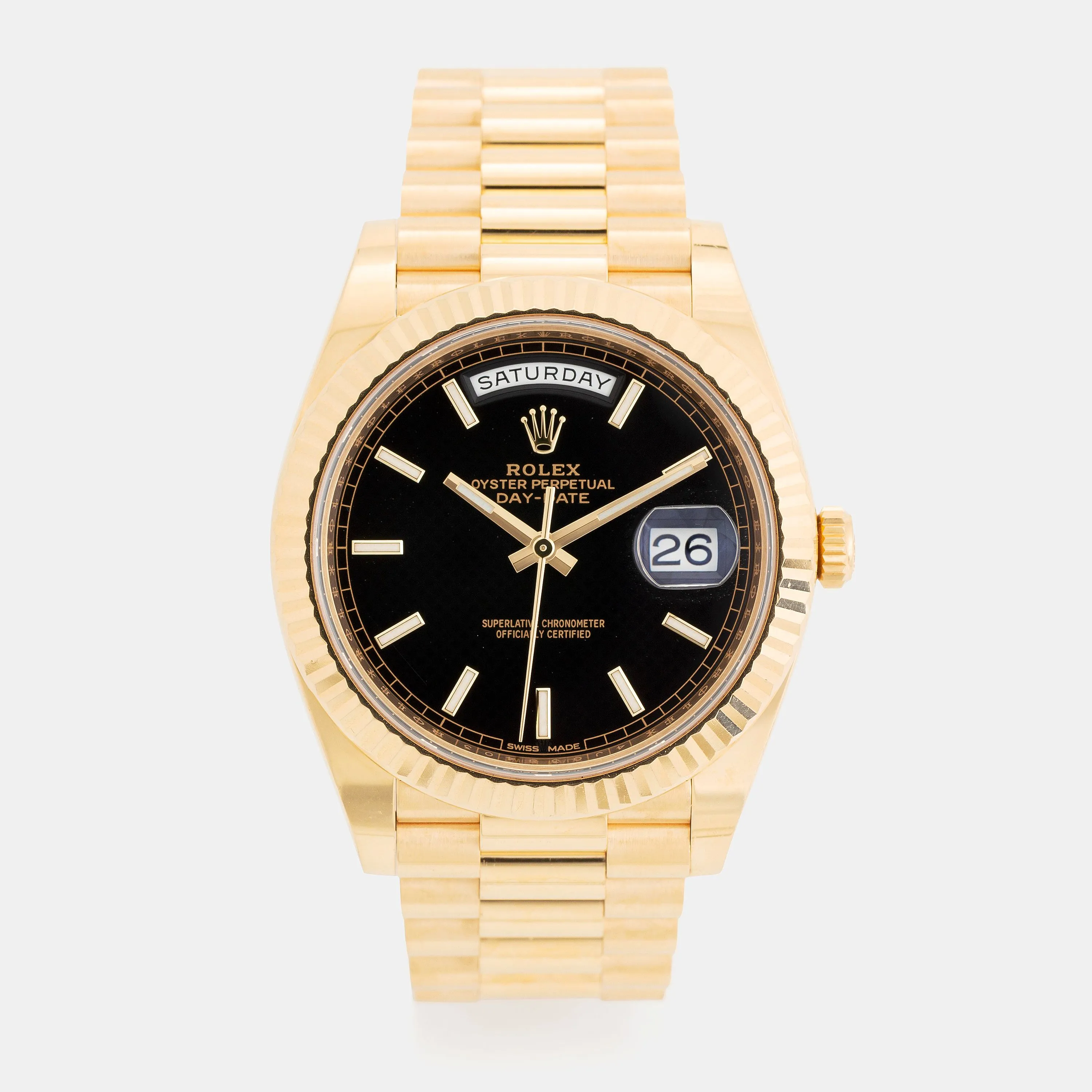 Rolex Day-Date 40 228238 40mm Yellow gold Black