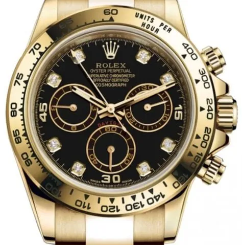 Rolex Daytona 116508 40mm Yellow gold Black